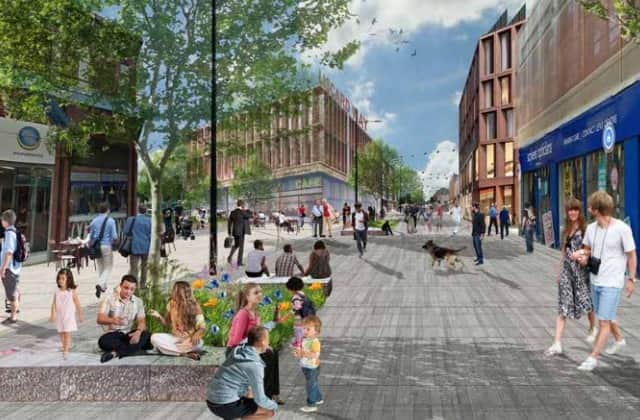 This is what Liscard Way could have looked like under the plans. Image: Wirral Council