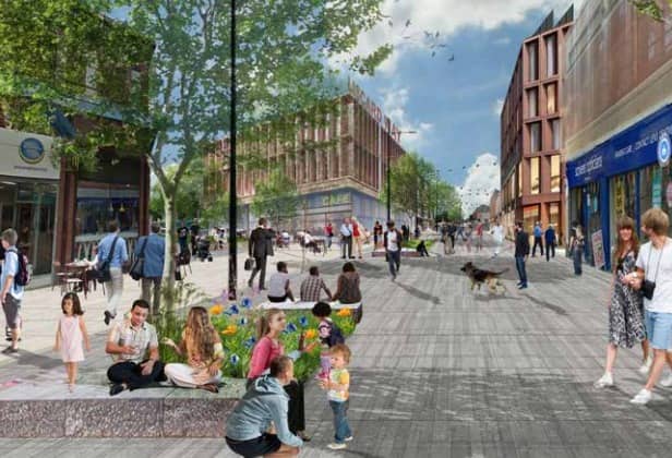 <p>This is what Liscard Way could have looked like under the plans. Image: Wirral Council</p>
