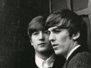 <p>An image of John and George, taken by Paul McCartney in 1964. Image: National Portrait Gallery/Paul McCartney.</p>