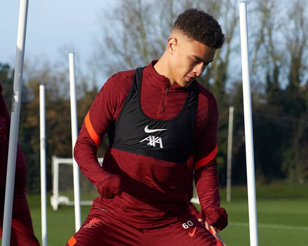 Fidel O’Rourke in training. Picture: Nick Taylor/Liverpool FC/Liverpool FC via Getty Images