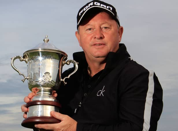 <p>Ian Woosnam of Wales poses with the winners trophy after the final round of the Dutch Senior Open. Image: Phil Inglis/Getty Images</p>