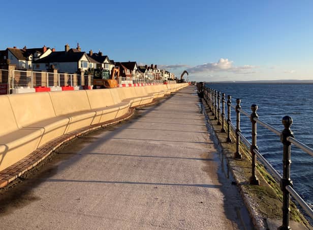 <p>West Kirby Sea Wall under construction at Victoria Gardens. Image: Wirral Council</p>