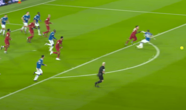 Coleman goes to press Darwin Nunez, but is caught out of position and then the counter-attack leads to Liverpool’s first goal.