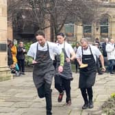 Liverpool’s annual pancake race sees top chefs compete