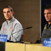 Jordan Henderson and Brendan Rodgers speak to the press in 2014 (Image: Getty Images)