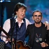 Beatles Paul McCartney (L) and Ringo Starr (Photo by Kevin Winter/Getty Images)