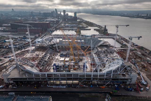 Work on the new Everton Stadium is well underway (Image: Getty Images)