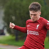Ben Doak was forced off for Liverpool under-19s in their loss to Sporting Lisbon. Picture: Nick Taylor/Liverpool FC/Liverpool FC via Getty Images