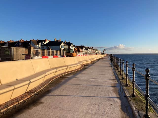 West Kirby sea wall. Image: Wirral Council