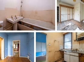 Inside the mouldy home on sale for at least £785,000. Picture: SWNS
