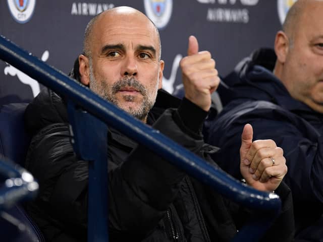 Man City boss Pep Guardiola. Picture: OLI SCARFF/AFP via Getty Images