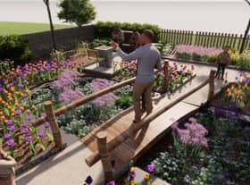 The garden will be filled with flowers, plants and even chess tables. Image: Baltic Triangle CIC/Peter Lloyd