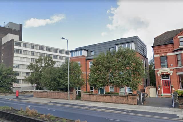 A block of flats on Balliol Road has been cordoned off. Image: Google Street View