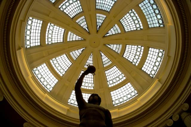 Roman sculpture and round glass dome roof at Lady Lever Art Gallery. Image: Alex Yeung - stock.adobe.com