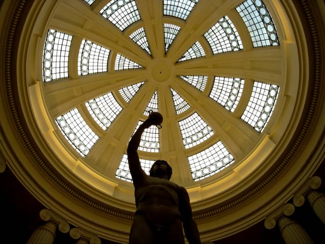 Roman sculpture and round glass dome roof at Lady Lever Art Gallery. Image: Alex Yeung - stock.adobe.com