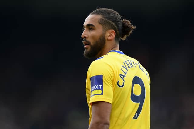 Dominic Calvert-Lewin of Everton looks on during the Premier League match between Crystal Palace and Everton FC at Selhurst Park on April 22, 2023 in London, England. (Photo by Mike Hewitt/Getty Images)
