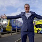 Steve Rotheram has revealed the new Eurovision buses and trains. Image: LCR