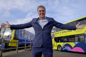 Steve Rotheram has revealed the new Eurovision buses and trains. Image: LCR