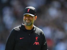 Liverpool manager Jurgen Klopp smiles during a match