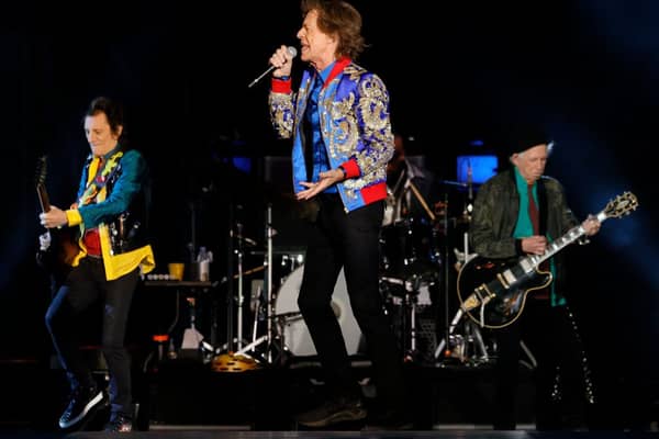 Guitarist Ronnie Wood, singer Mick Jagger and guitarist Keith Richards of The Rolling Stones perform during a stop of the band's No Filter tour (Photo: Ethan Miller/Getty Images)