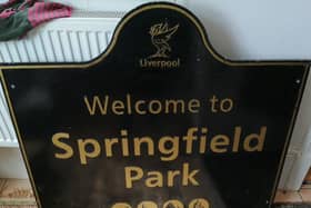 The Springfield Park sign was listed on ebay.