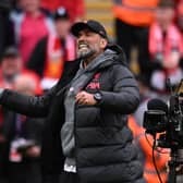 Liverpool manager Jurgen Klopp celebrates after a win 