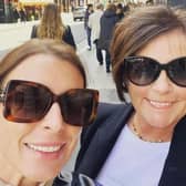 Coleen Rooney and her lookalike mum Colette McLoughlin outside the Duke of York’s theatre in York. (Picture: Instagram/@ coleen_rooney)