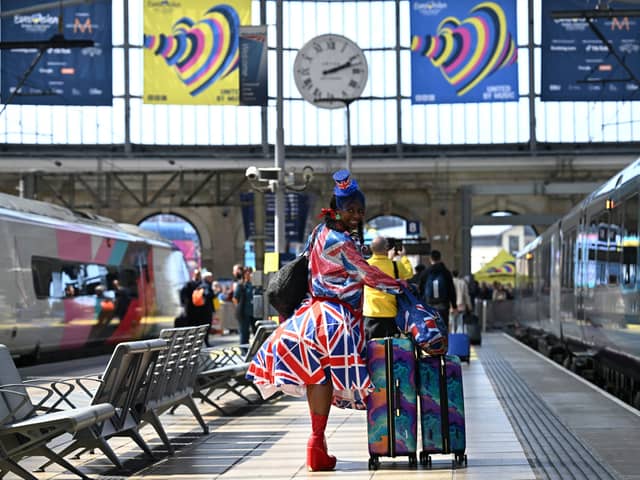 Eurovision fans at Lime Street Station. Image: Paul Ellis/AFP/Getty