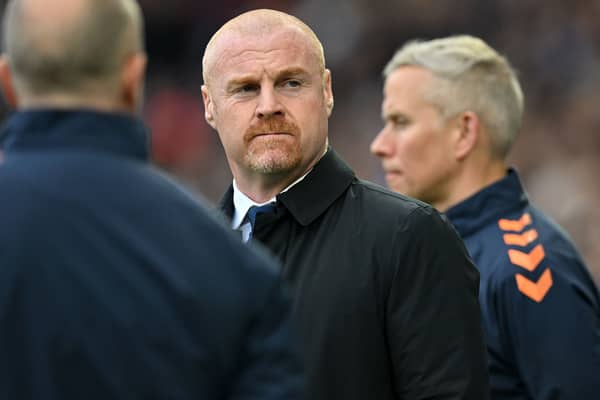 Everton manager Sean Dyche looks on