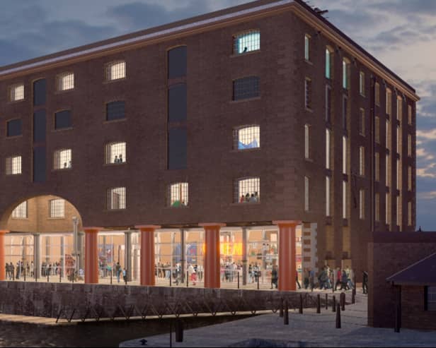 A ground floor events space will look out across the docks
