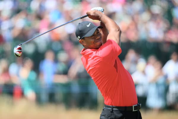 Tiger Woods in action at the 143rd Open Championship at Royal Liverpool. Image: Andrew Redington/Getty Images