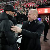 Liverpool manager Jurgen Klopp shakes hands with Everton manager Sean Dyche