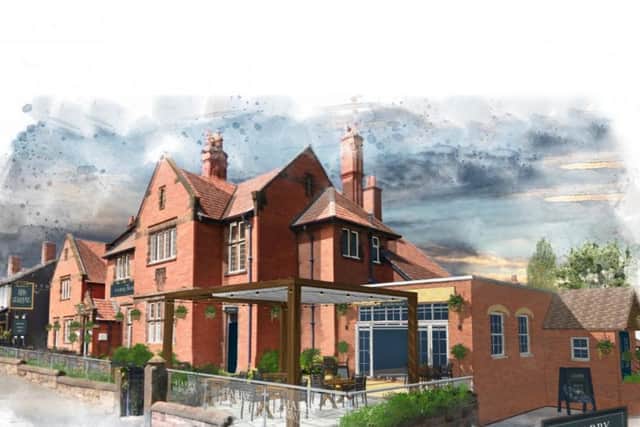 An artists impression of The Harry Beswick pub, due to open in Heswall