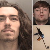 Connor Chapman, Thomas Waring and the Skorpion gun used in the shooting of Elle Edwards. Image: CPS