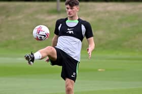 Calvin Ramsay of Liverpool during the first day back for pre-season at AXA Training Centre on July 08, 2023 in Kirkby, England. (Photo by Andrew Powell/Liverpool FC via Getty Images)