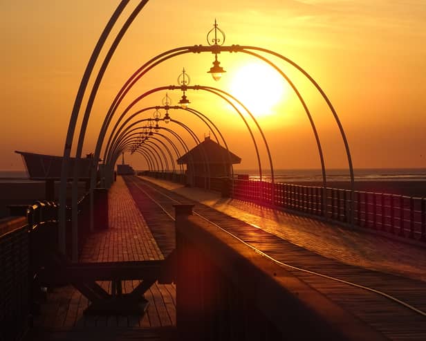 The sun sets over Southport pier. Image: robin - stock.adobe.com