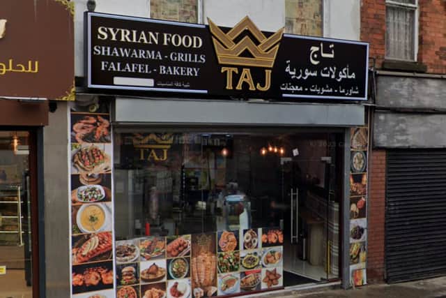 Taj Syrian Restaurant, aka TAJ shawarma, on Lodge Lane. Image: Google Street View