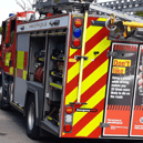 Six fire engines were send to Deer Park Road, Stannington, after a seventh floor flat caught light. Fire picture shows fire engine. Picture: David Kessen
