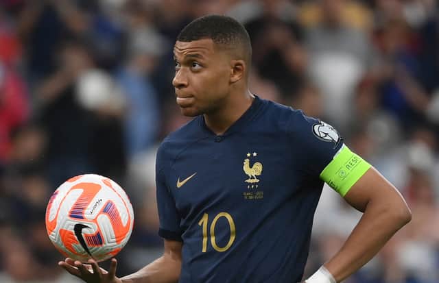 Kylian Mbappe is wanted by Saudi Arabia club Al-Hilal. Picture: FRANCK FIFE/AFP via Getty Images