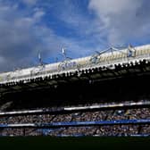General view of the inside of the stadium, as the new “Chelsea Football Club” signage on the roof of the East Stand can be seen. Image: Shaun Botterill/Getty Images