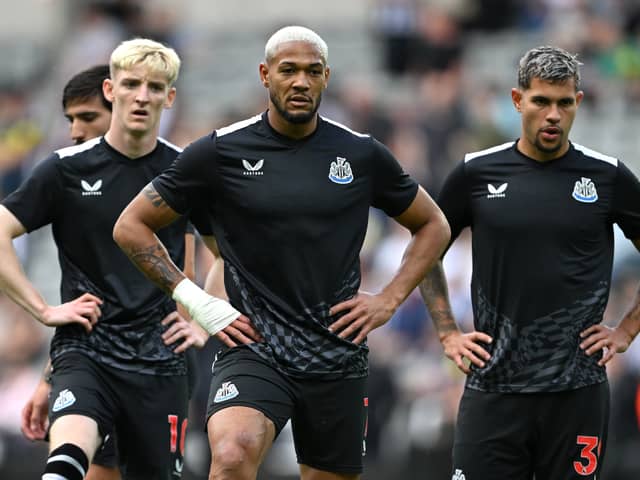 Newcastle midfielder Joelinton, centre. Picture: Stu Forster/Getty Images