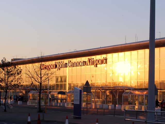 Liverpool John Lennon Airport terminal. Photo via Wikimedia Commons/calflier001
