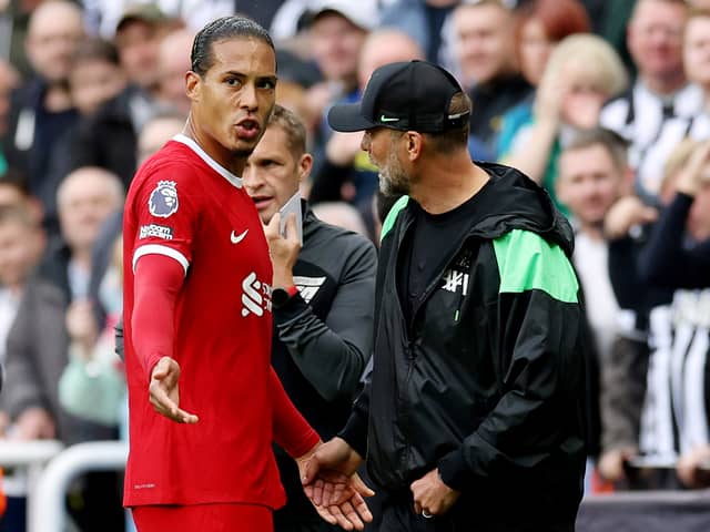 Virgil van Dijk is suspended after being sent off against Newcastle United. Image: Ian MacNicol/Getty Images