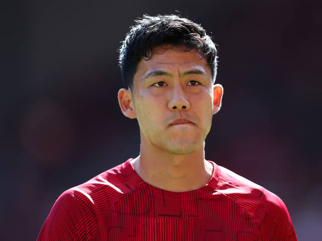 Liverpool’s Wataru Endo. Picture: Matt McNulty/Getty Images
