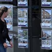A pedestrians looks at residential properties displayed for sale in the window of an estate agents. Image: JUSTIN TALLIS/AFP via Getty Images