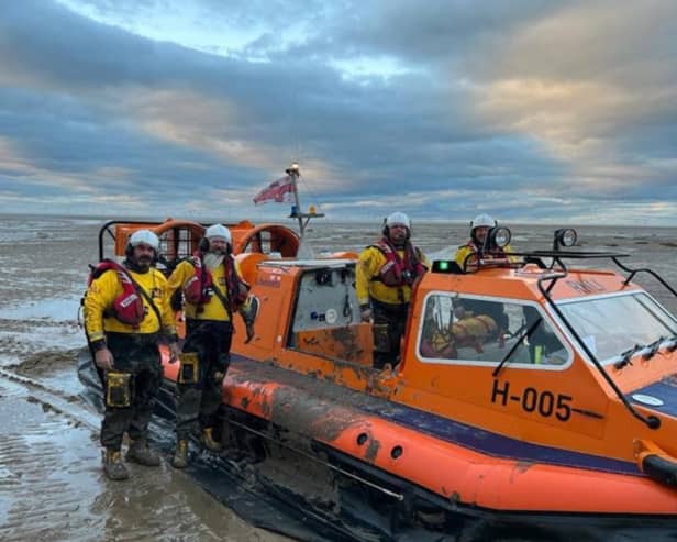 Hoylake and New Brighton RNLI crews will feature in the first episode of the new series in a mud rescue alongside partner agencies. Image: RNLI/Hoylake RNLI