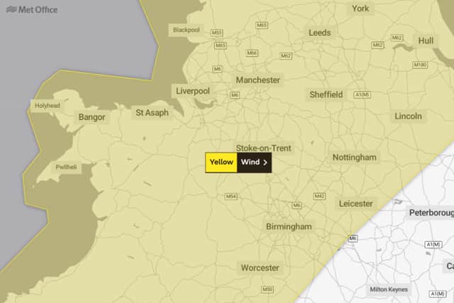 The Met Office have issued a yellow alert for Merseyside. Image: Met Office