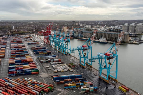 Containers and cranes at the Port of Liverpool. Image: Clare Bonthrone - stock.adobe.com