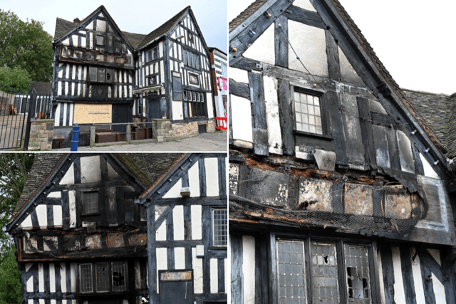 The fire at Bilton's The Greyhound and Punchbowl comes after another fire earlier this year at The Crooked House - only miles away from this pub (Credit: SWNS)