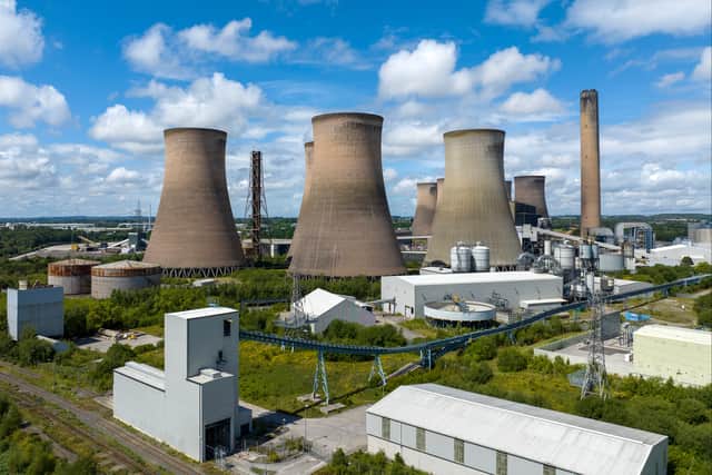 An aerial view of Fiddlers Ferry Power Station which was decommissioned in 2020 and is in the process of being demolished. Photo: Christopher Furlong/Getty Images